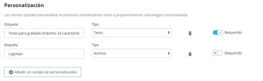 como personalizar productos en Prestashop